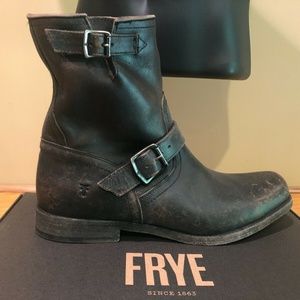 frye men's smith engineer boot black